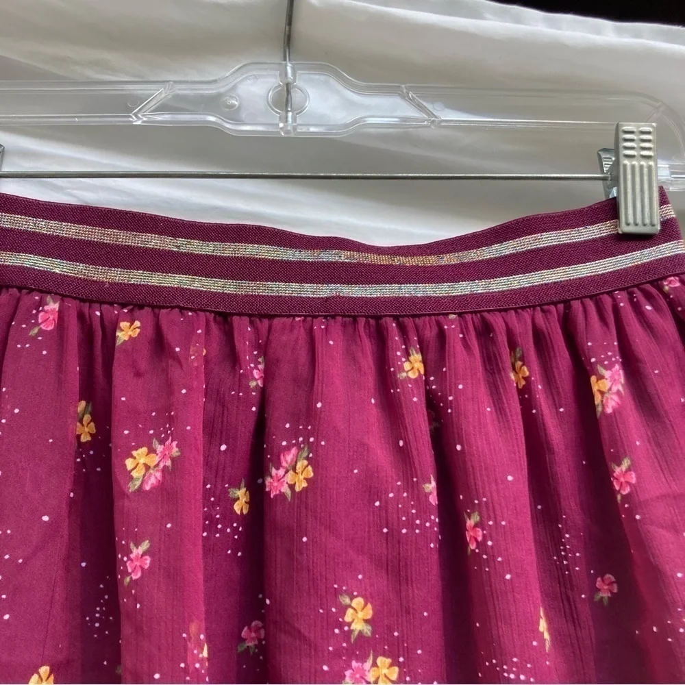 Old Navy purple floral skirt, size large(10-12)